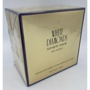 Elizabeth Taylor Gold White Diamonds 150g Perfumed Body Powder Sealed NIB